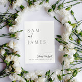 minimlaist save the date invites - affordable personalised save the dates wedding