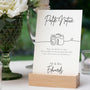sophisticated white polite notice wedding sign - Polite notice card for wedding display - luxury wedding signage