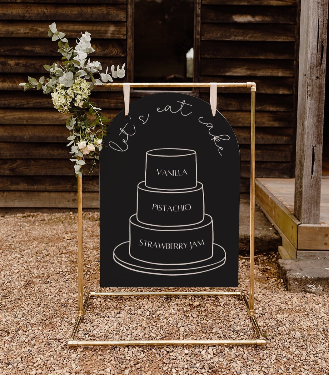 Three Tier Cake Menu - Black