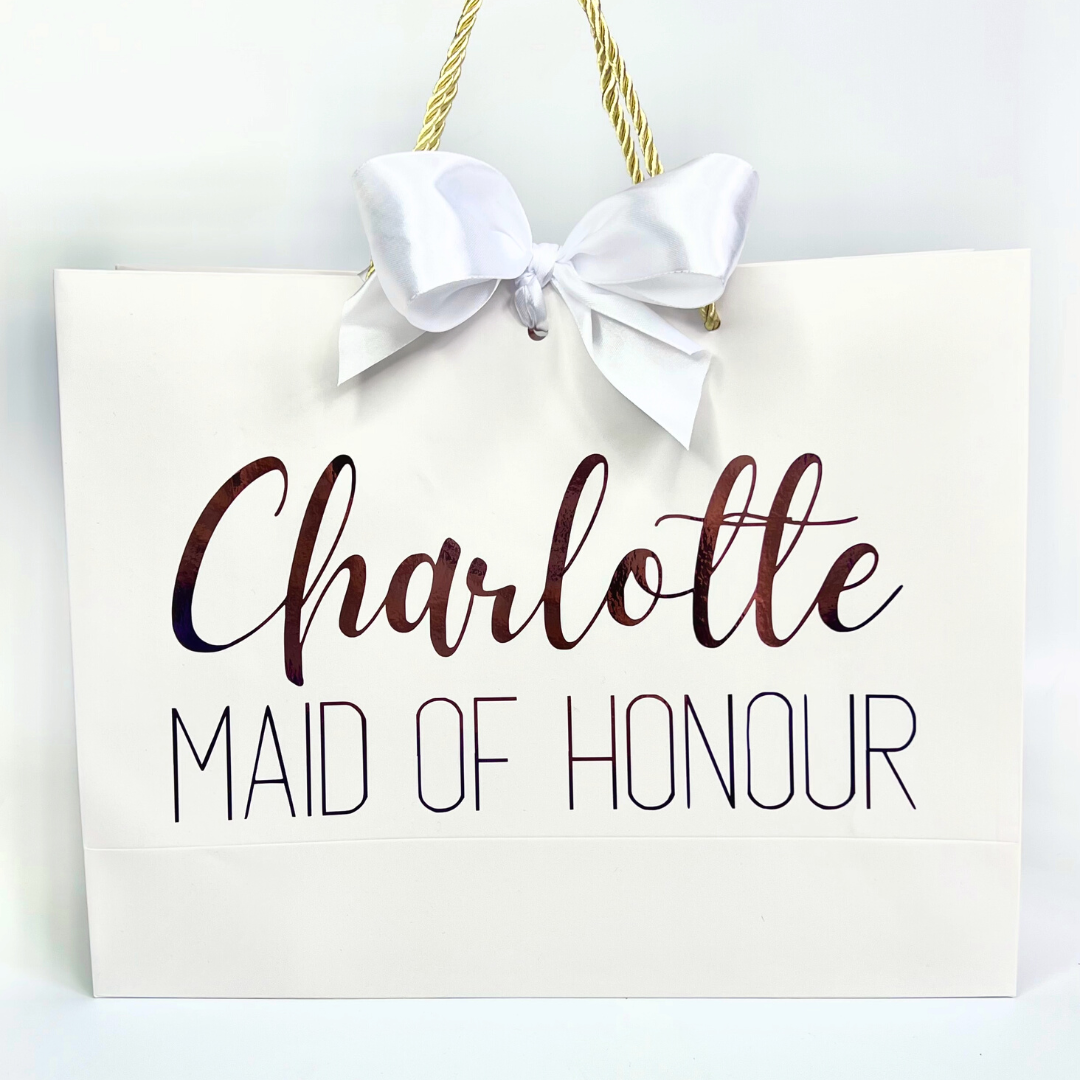 personalised bridal party gift bags - bridesmaid proposal bags