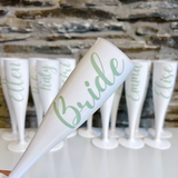 personalised flutes for hen party - customizable flutes for wedding celebrations