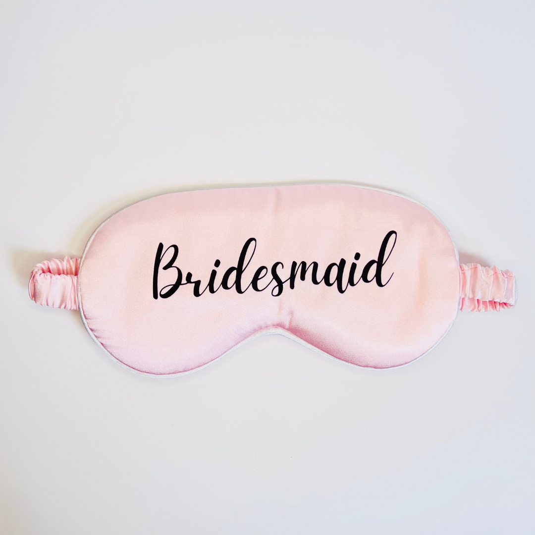 personalised satin eye masks - gifts for bridal party