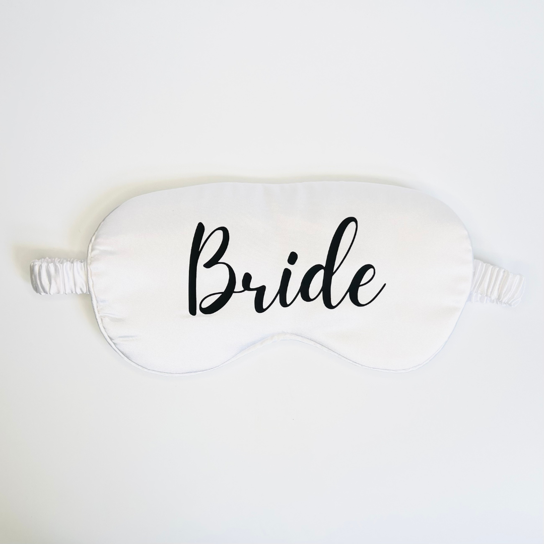 personalised satin eye masks - gifts for bridal party