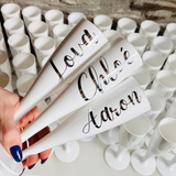 personalised flutes for hen party - customizable flutes for wedding celebrations