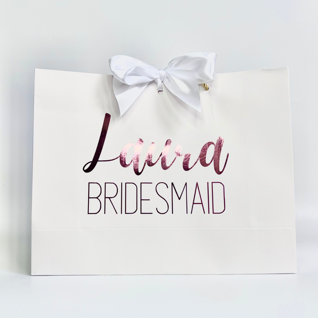 personalised bridal party gift bags - bridesmaid proposal bags