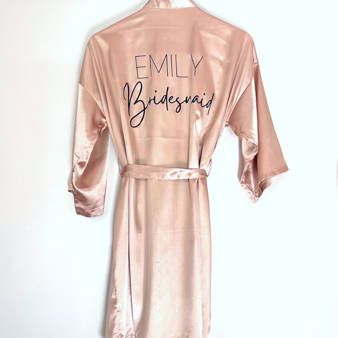 Personalised Prom Robe Personalised Satin Bridal Robes | Little Perfections