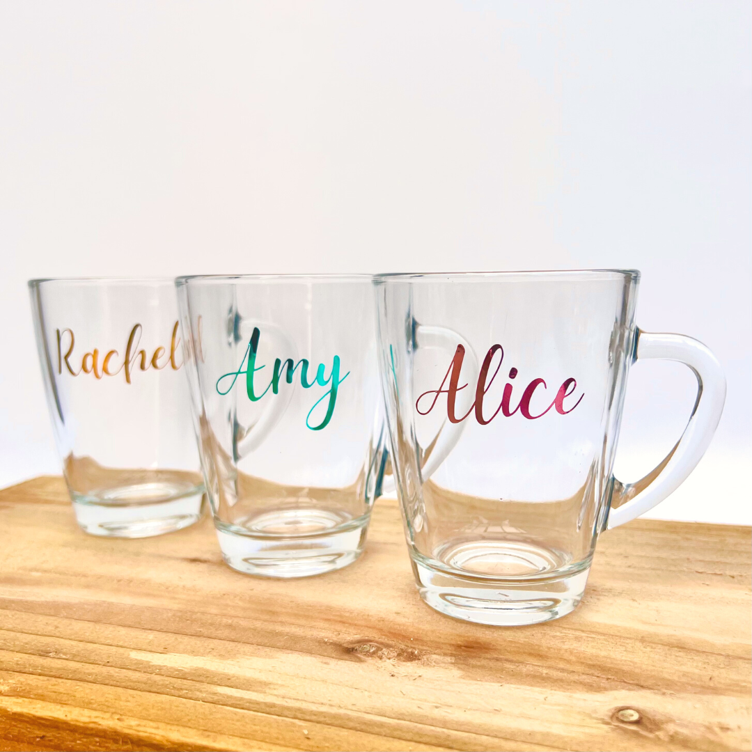 Personalised Glass Coffee Mugs – Little Perfections