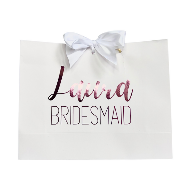 personalised bridal party gift bags - bridesmaid proposal bags