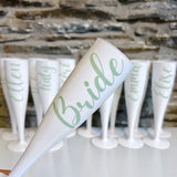 personalised flutes for hen party - customizable flutes for wedding celebrations