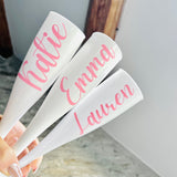 personalised flutes for hen party - customizable flutes for wedding celebrations