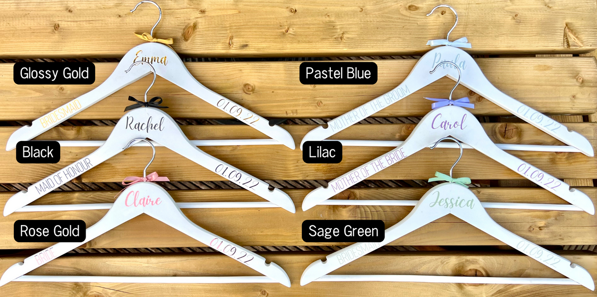 personalised wedding hangers - personalised wedding dress hangers