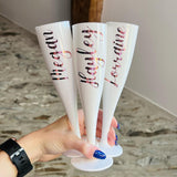 personalised flutes for hen party - customizable flutes for wedding celebrations